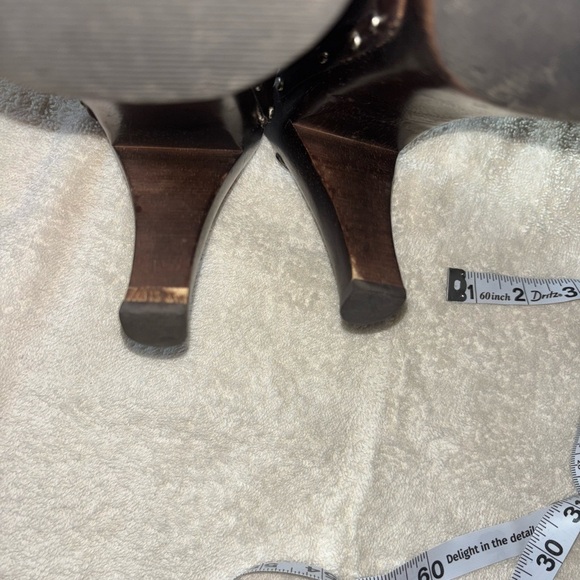 Y2K Michael Kors Brown Studded Leather Clogs Size 9 - Picture 7 of 7